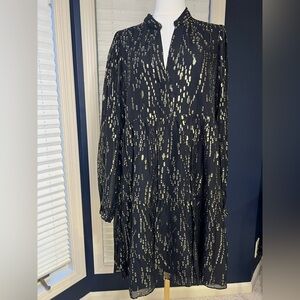 Lily Pulitzer Elegant Black and Gold Dress Worn Once